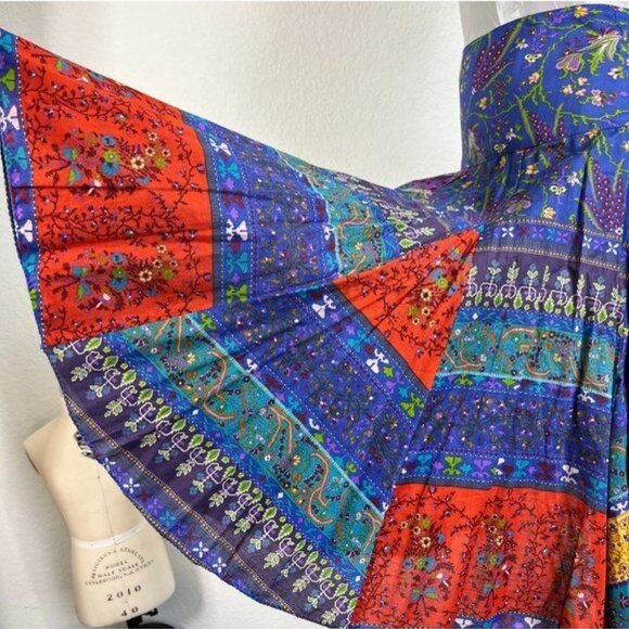 ETRO Milano Paisley Patchwork Floral A Line Swing Skirt - Picture 7 of 10